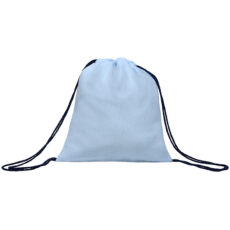 Backpack από μονόχρωμο σιέλ ύφασμα