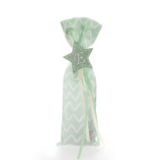 Πουγκάκι μπομπονιέρα βάπτισης με μονόγραμμα