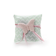 Μπομπονιέρα διακοσμητικό μαξιλαράκι στο χρώμα της μέντας