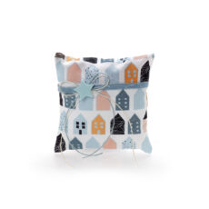 Παιχνιδιάρικη μπομπονιέρα βάπτισης με θέμα σπιτάκια