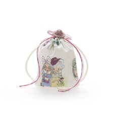 Πουγκάκι μπομπονιέρα με φιγούρες κοριτσάκια