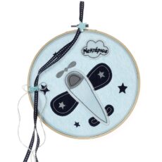 Καδράκι διακόσμησης με κεντημένο αεροπλανάκι