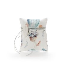 Διακοσμητική μπομπονιέρα μαξιλαράκι με διακοσμητικό