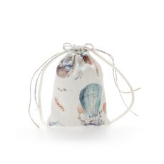 Πουγκάκι μπομπονιέρα με θέμα ταξίδι με αερόστατο