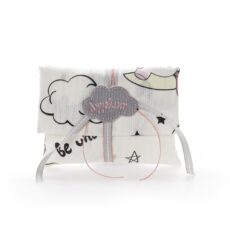 Φάκελος υφασμάτινος για βάπτιση με θέμα τον μονόκερο