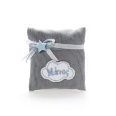 Διακοσμητική μπομπονιέρα μαξιλαράκι με όνομα